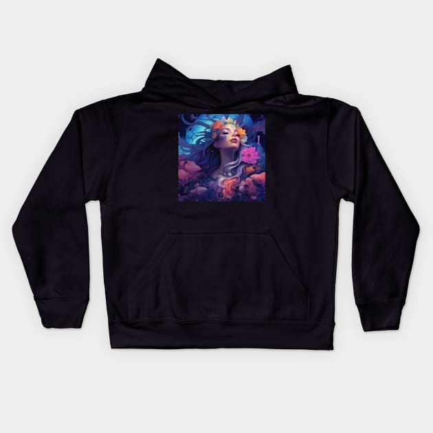 Enigmatic Reverie Kids Hoodie by Yurii